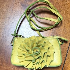 Small Crossbody Yellow great new Condition 48” Removeable Strap Genuine Color